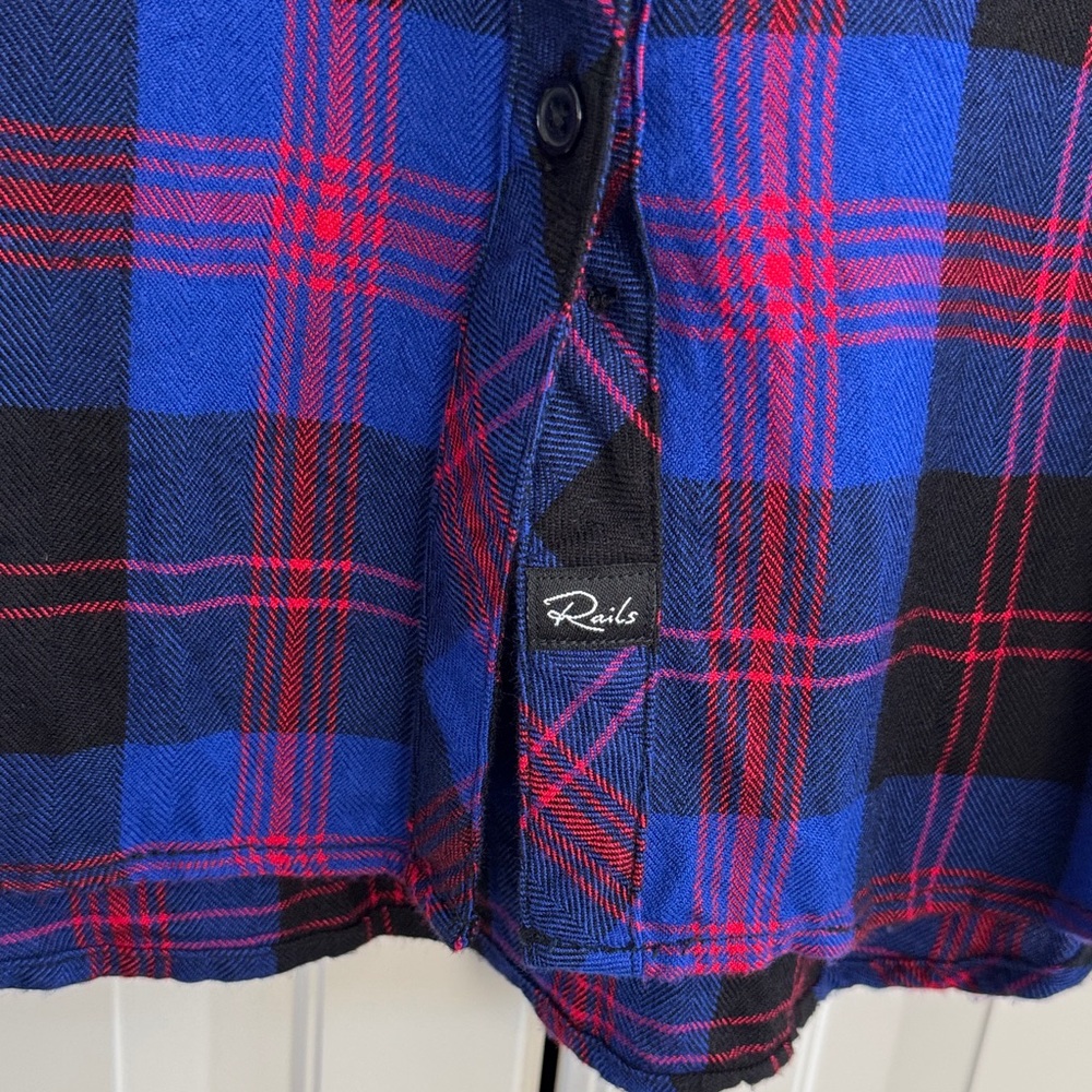 Rails Blue and Red Plaid Shirt - Picture 4 of 5